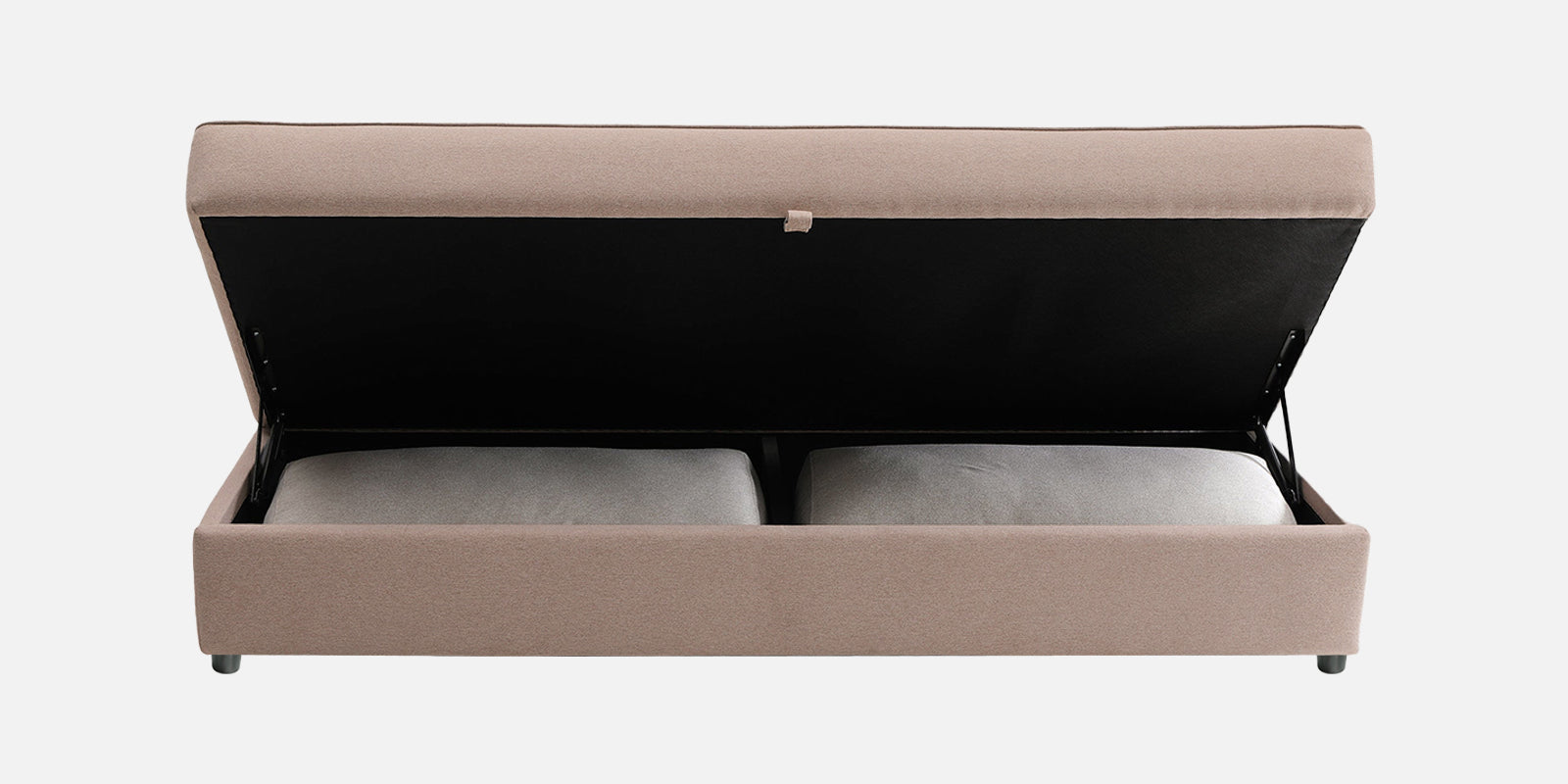 Vito Fabric Day Bed In Kadhi Beige Colour With Storage - Febonic Living
