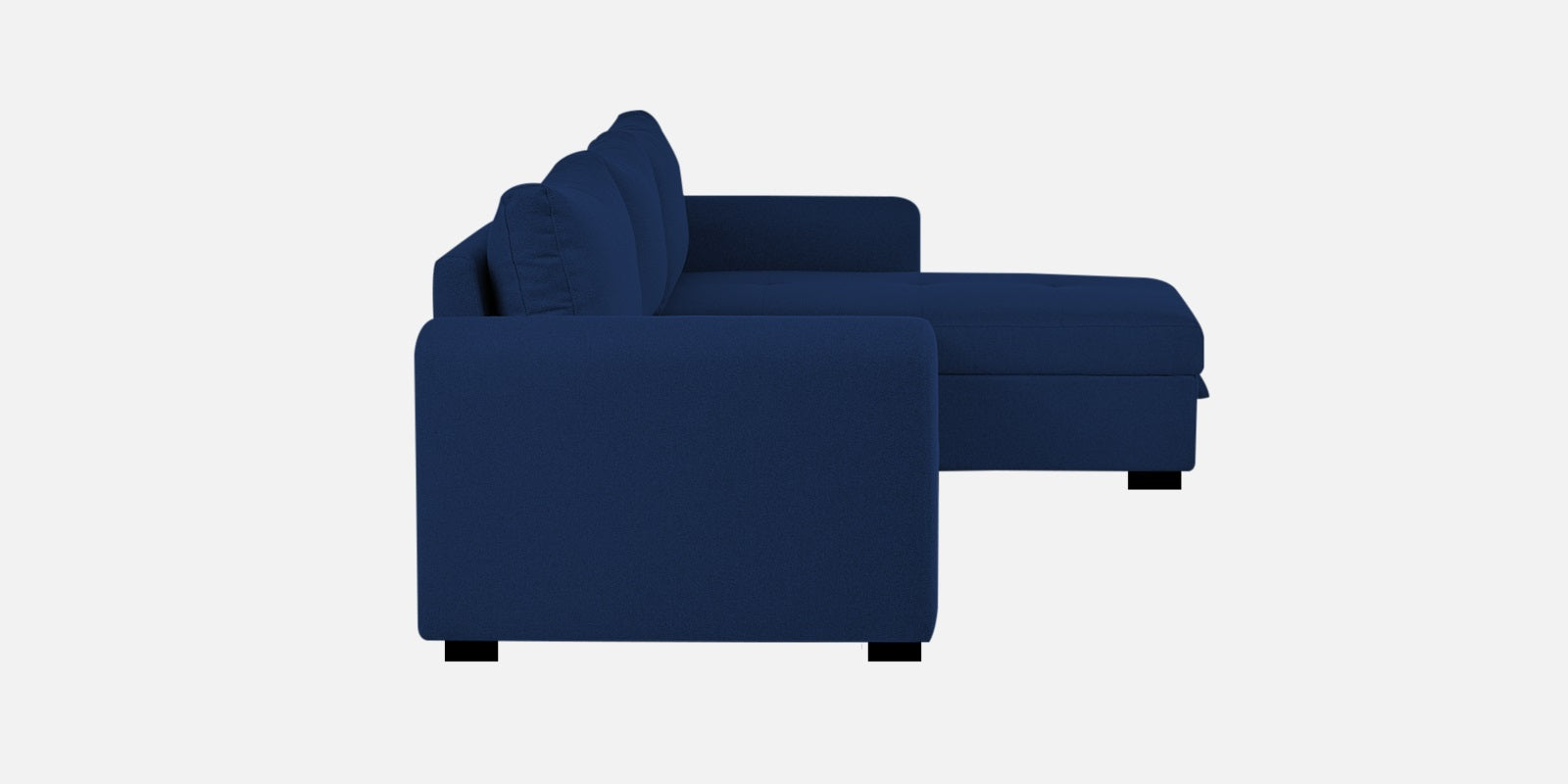 Sigma Fabric LHS Sectional Sofa (3+Lounger) In Royal Blue Colour - Febonic Living