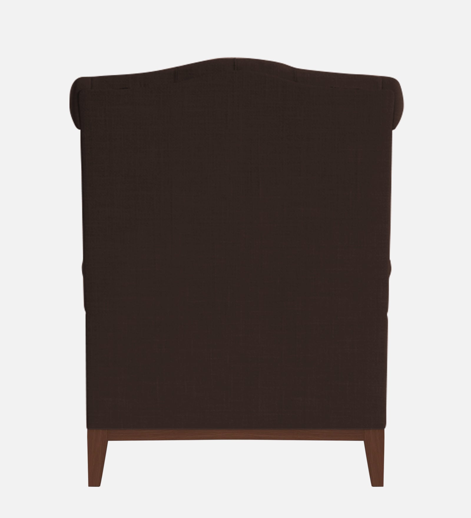 Nory Fabric Wing Chair In Coffee Brown Colour - Febonic Living