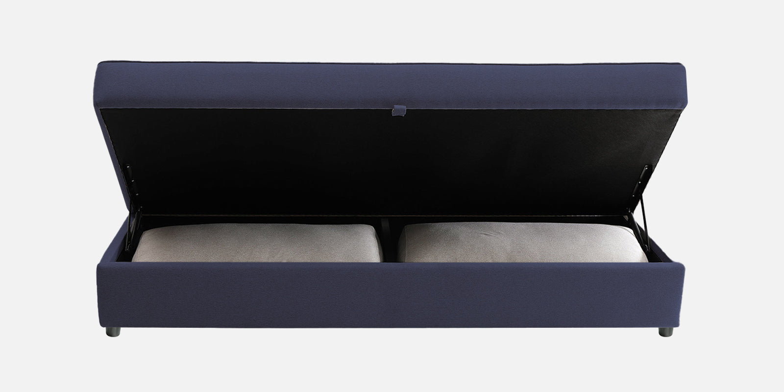 Vito Fabric Day Bed In Slate Blue Colour With Storage - Febonic Living