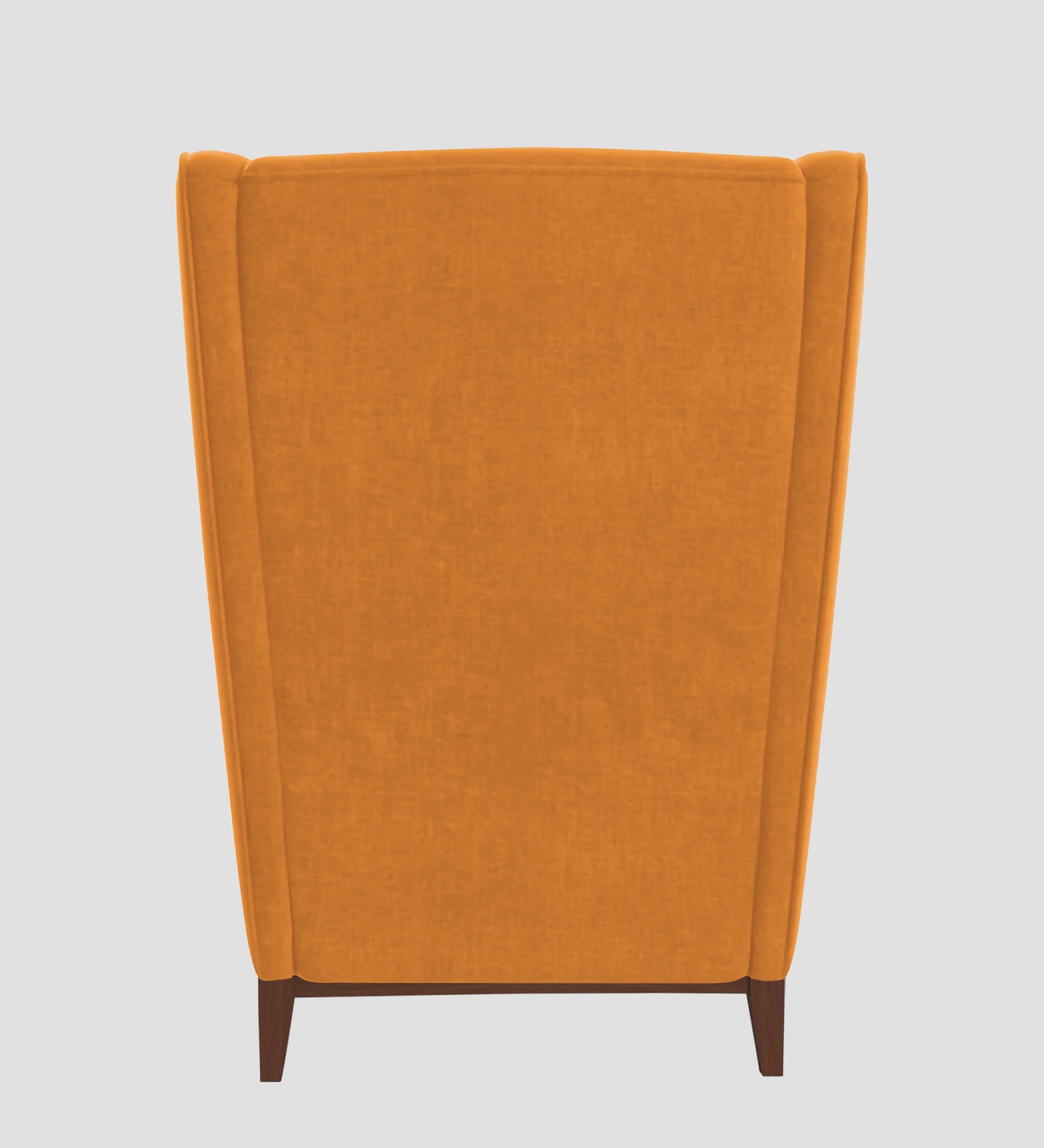 Suri Velvet Wing Chair In Tangerine orange Colour - Febonic Living