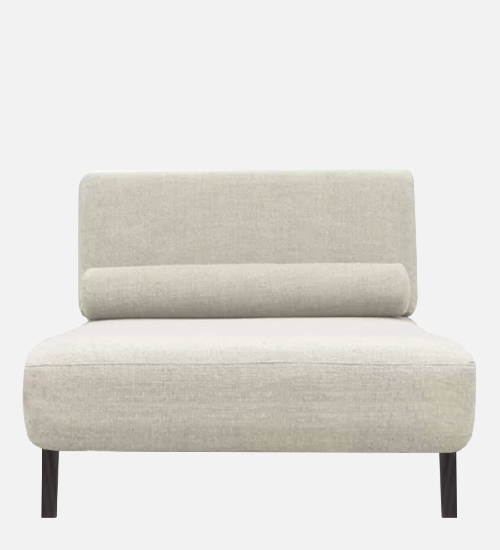 Noce Fabric Armless Chaise Lounger In Ivory Cream Colour - Febonic Living