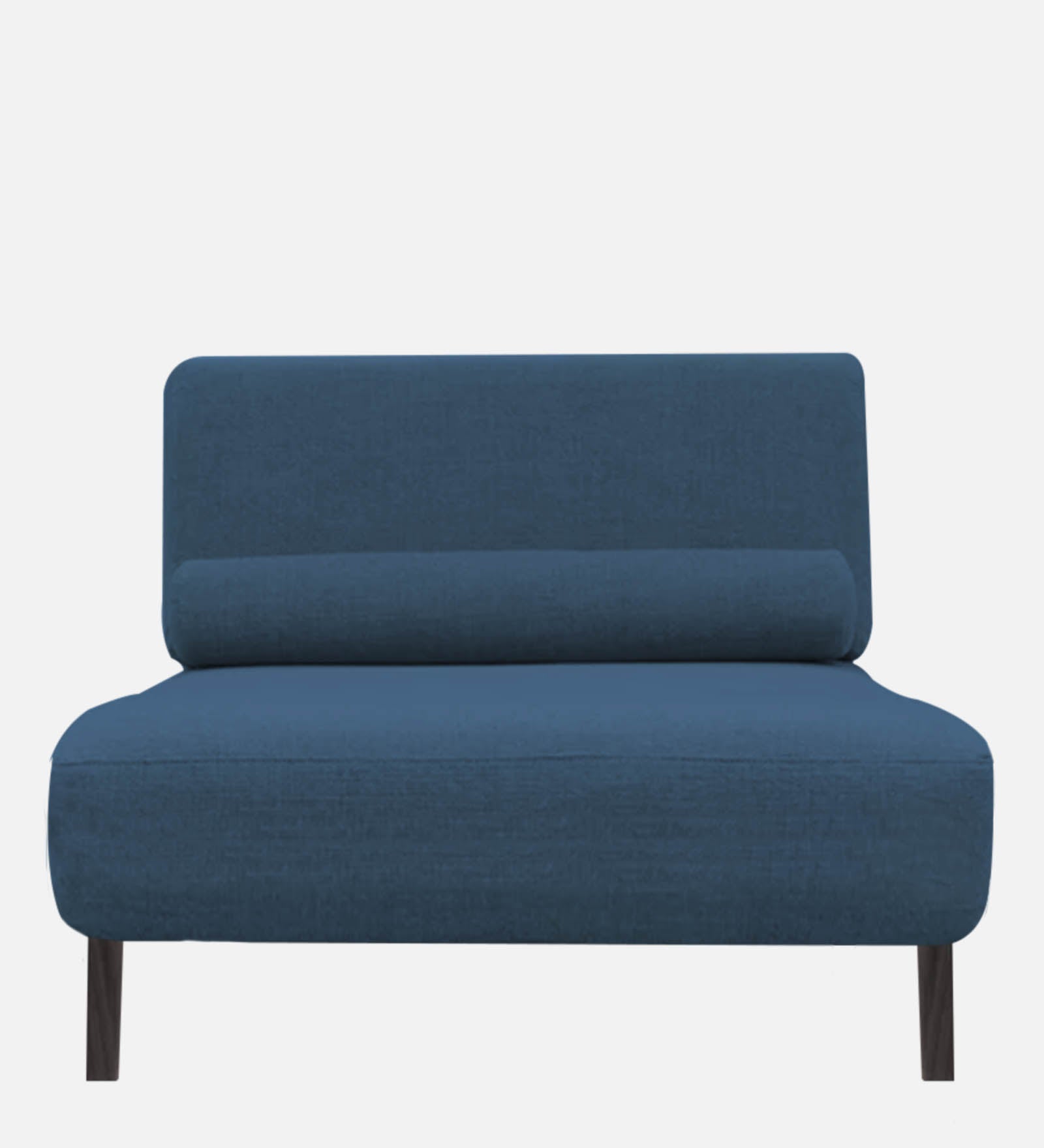 Noce Fabric Armless Chaise Lounger In Light Blue Colour - Febonic Living