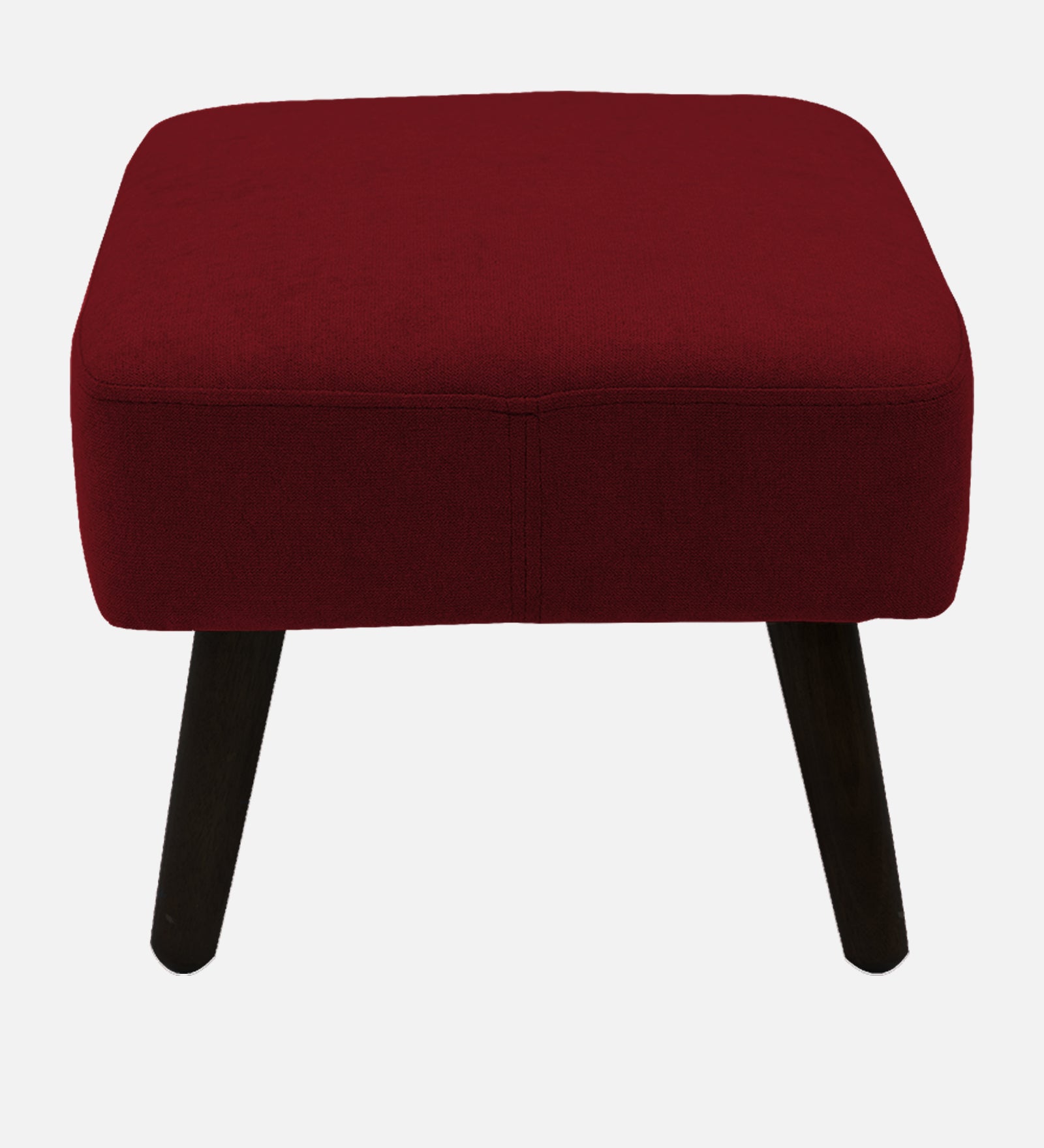 Luke Fabric Foot Stool In Blood Maroon Colour - Febonic Living