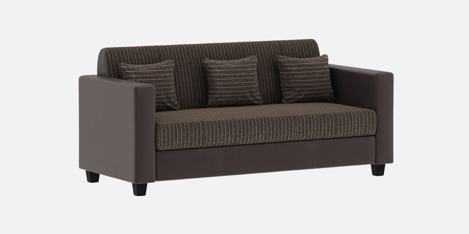 Baley Fabric 3 Seater Sofa In Lama Brown Colour - Febonic Living