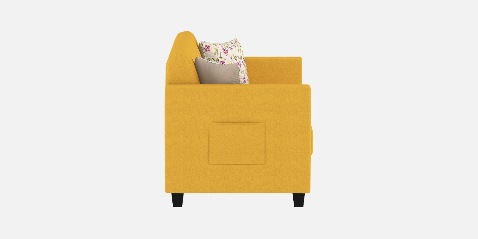 Gozi Fabric 3 Seater Sofa In Bold Yellow Colour - Febonic Living
