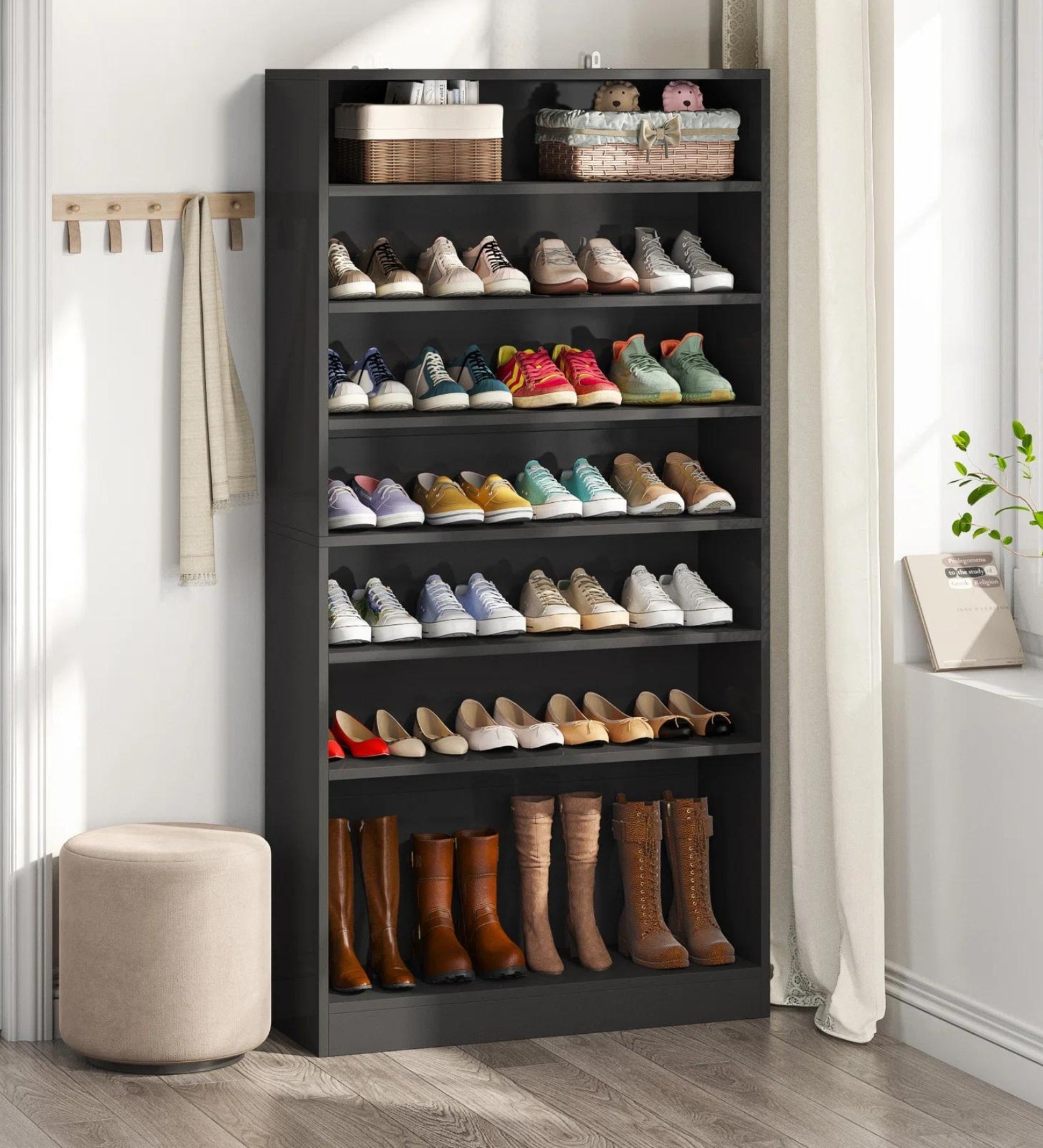 Aryel Shoe Rack In Frosty White Finish - Febonic Living