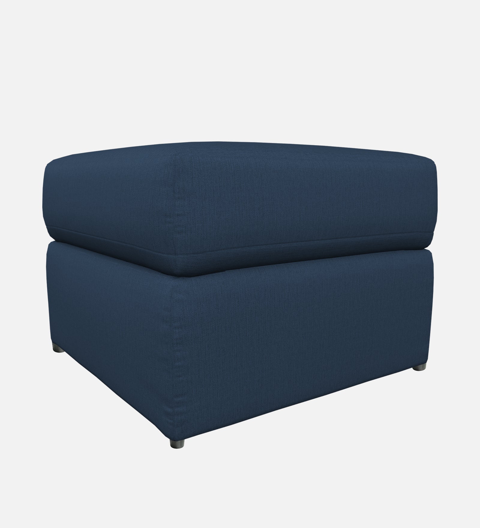 Penny Fabric Ottoman In Denim Blue Colour With Storage - Febonic Living