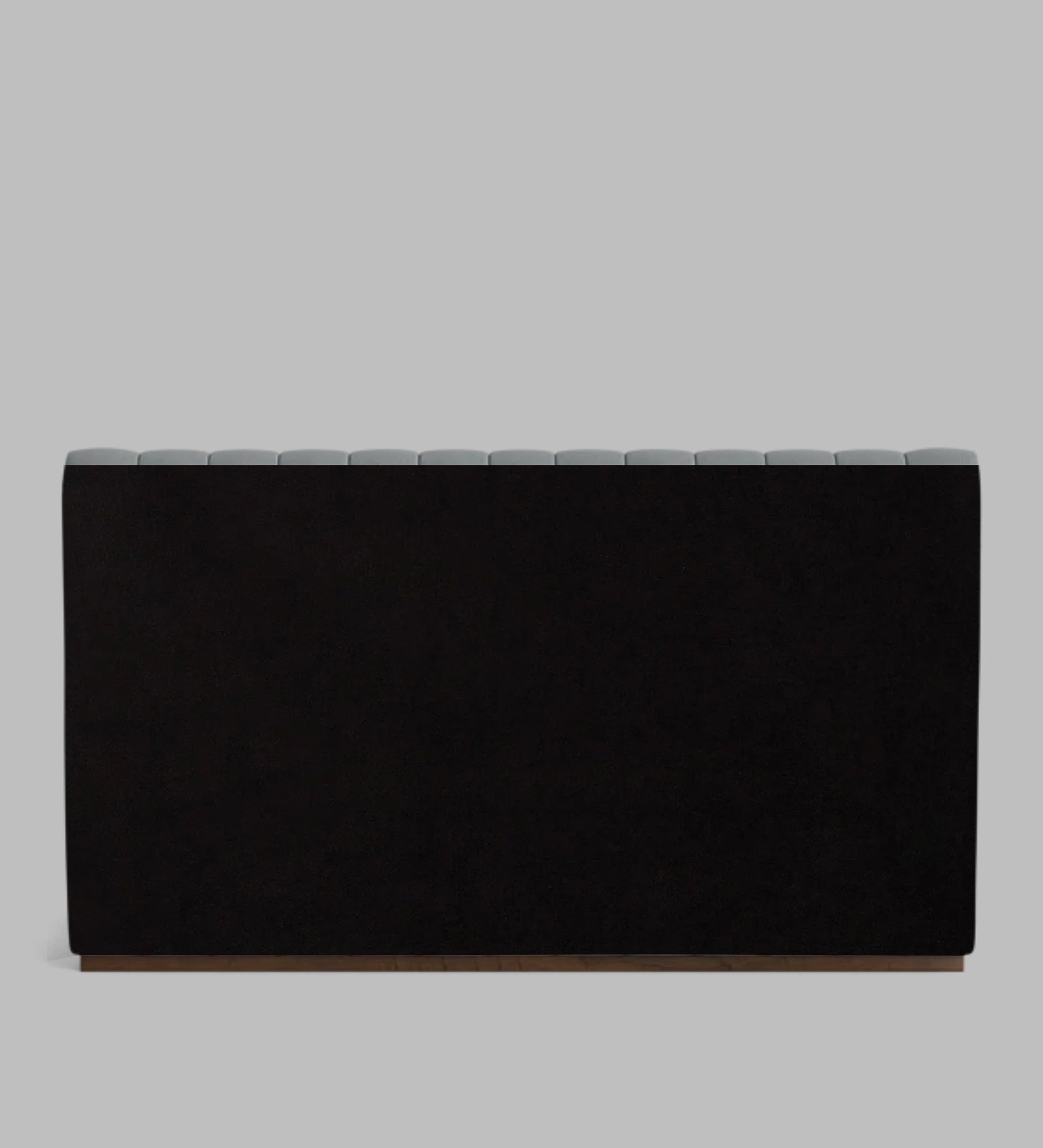 Nalan Velvet Upholstered Queen Size Bed in Pubble Grey Colour