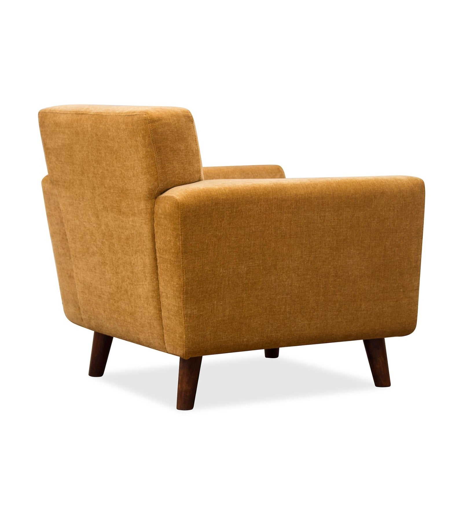 Nathan Fabric Arm Chair In Bold Yellow Colour - Febonic Living