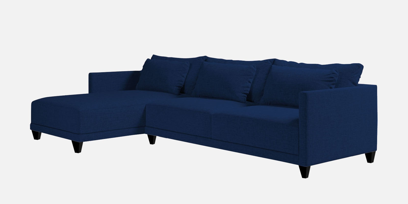 Kera Fabric RHS Sectional Sofa (3+Lounger) In Royal Blue Colour - Febonic Living