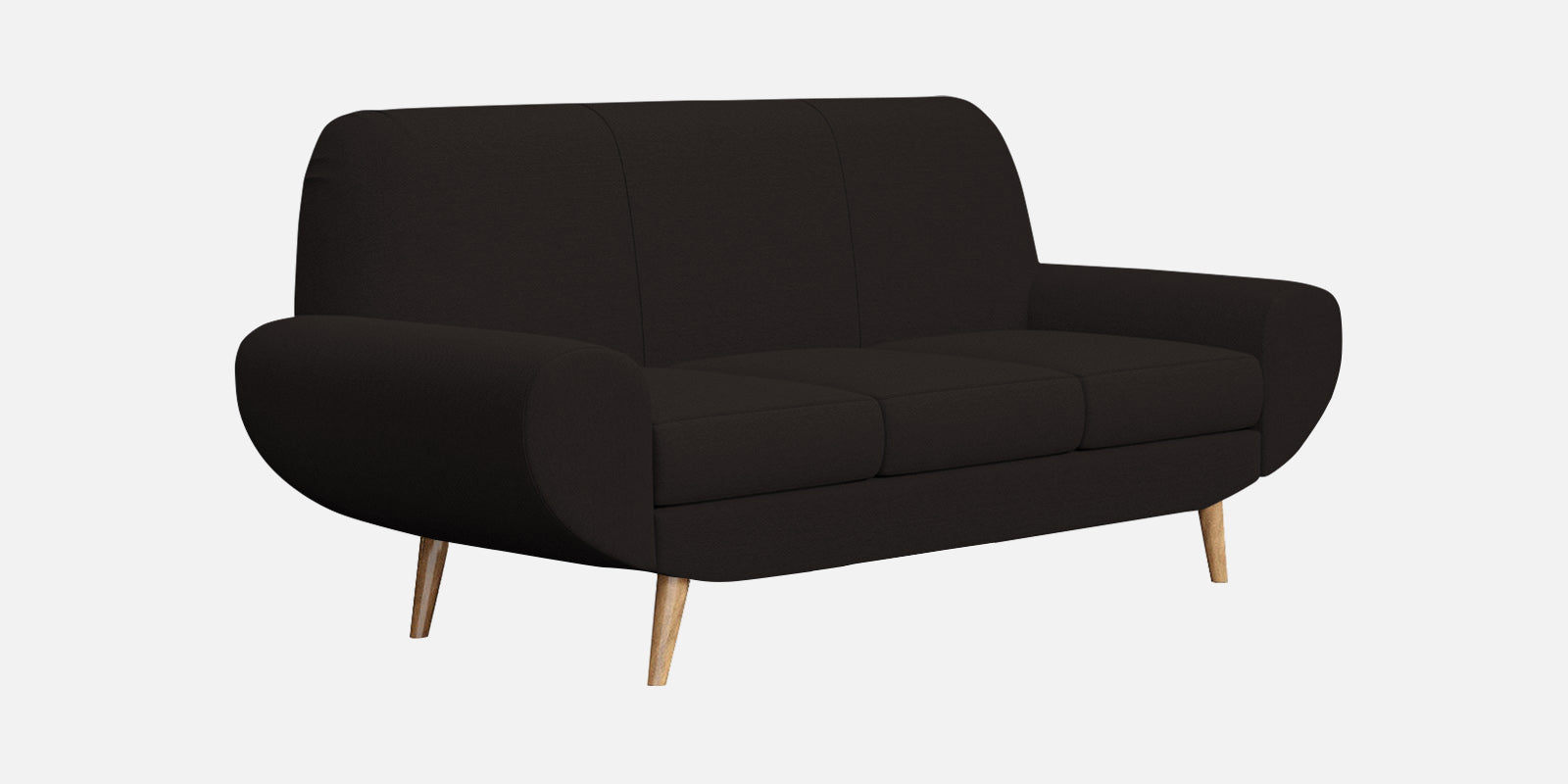 Jessy Fabric 3 Seater Sofa In Cara Brown Colour - Febonic Living