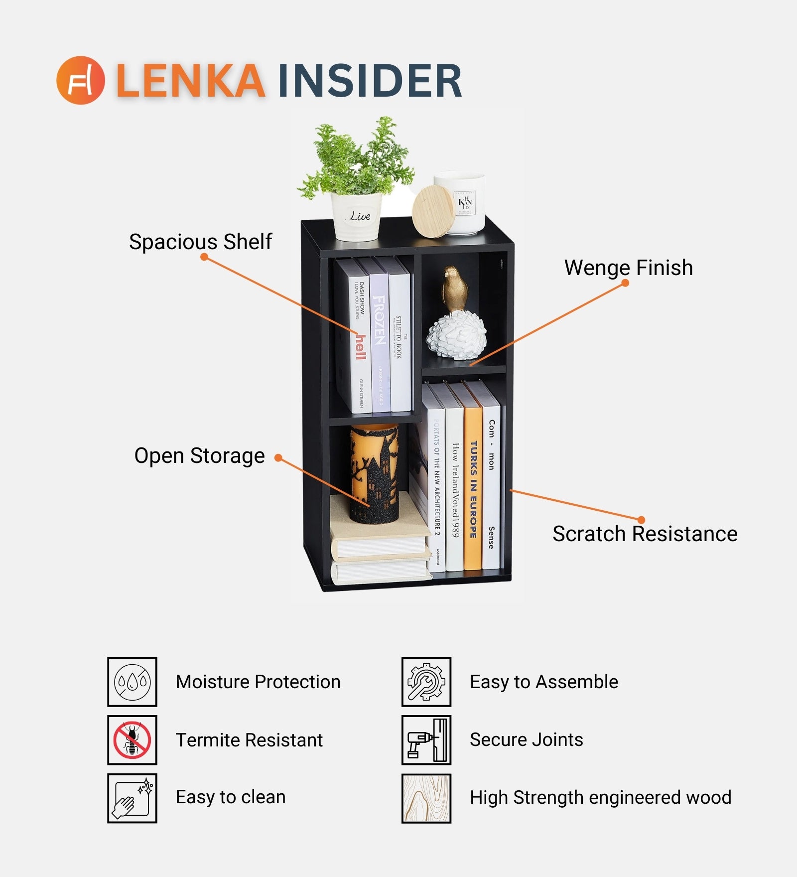 Vansel Bedside Table in Wenge Finish - Febonic Living