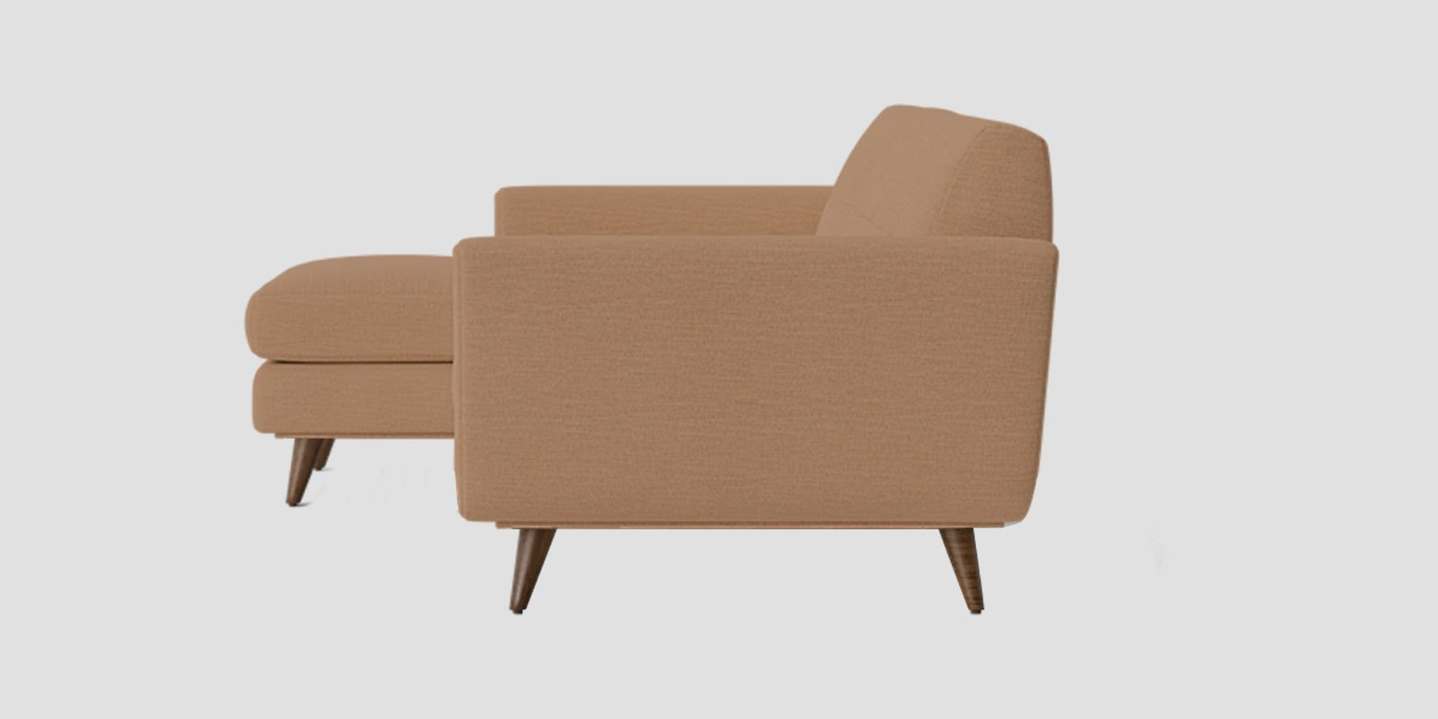 Jasmin Fabric RHS Sectional Sofa (3+ Lounger) In Cosmic Beige Colour - Febonic Living