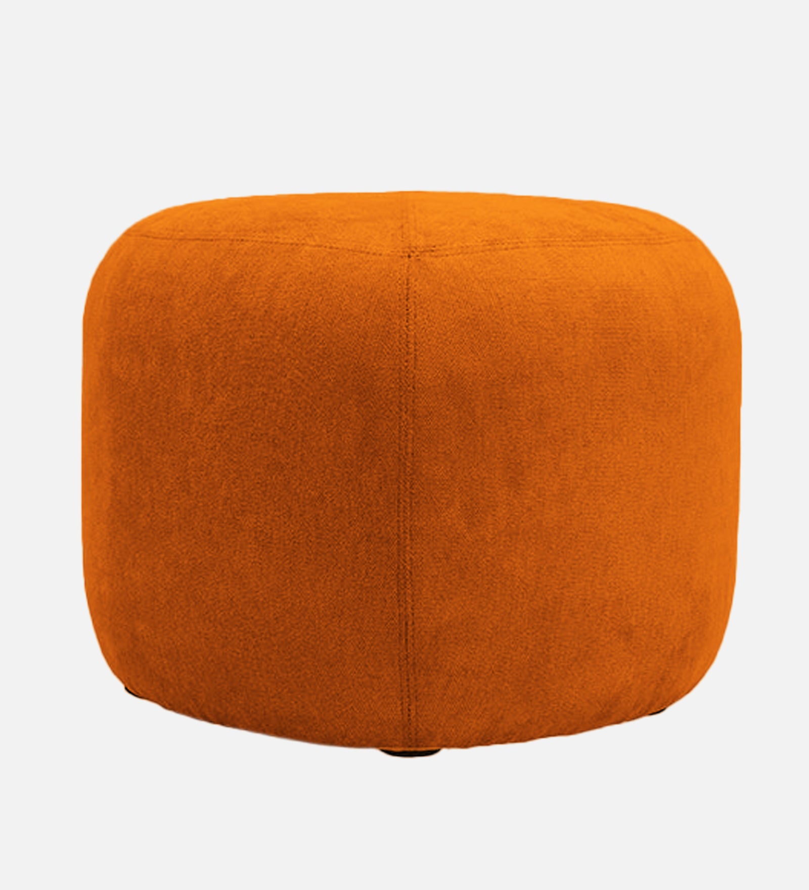 Keori Fabric Pouffe In Vivid Orange Colour - Febonic Living