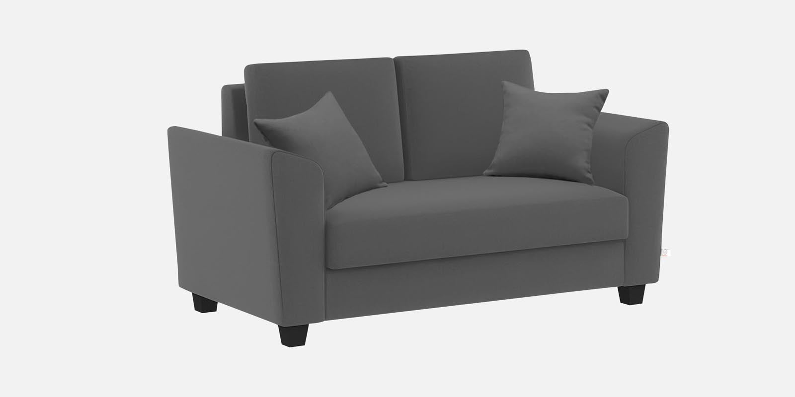 Daku Fabric 2 Seater Sofa In Charcoal Grey Colour - Febonic Living
