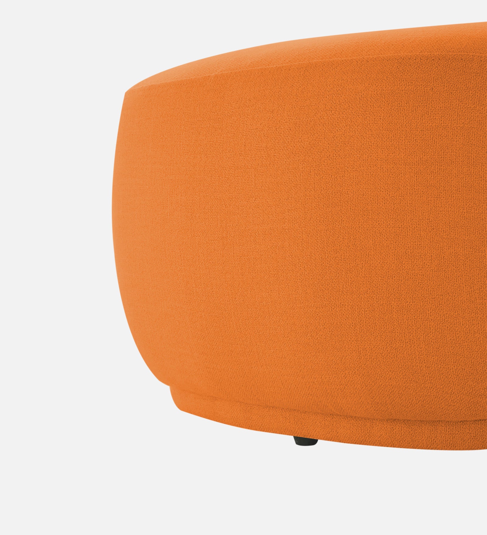 Nona Fabric Pouffe In Vivid Orange Colour - Febonic Living
