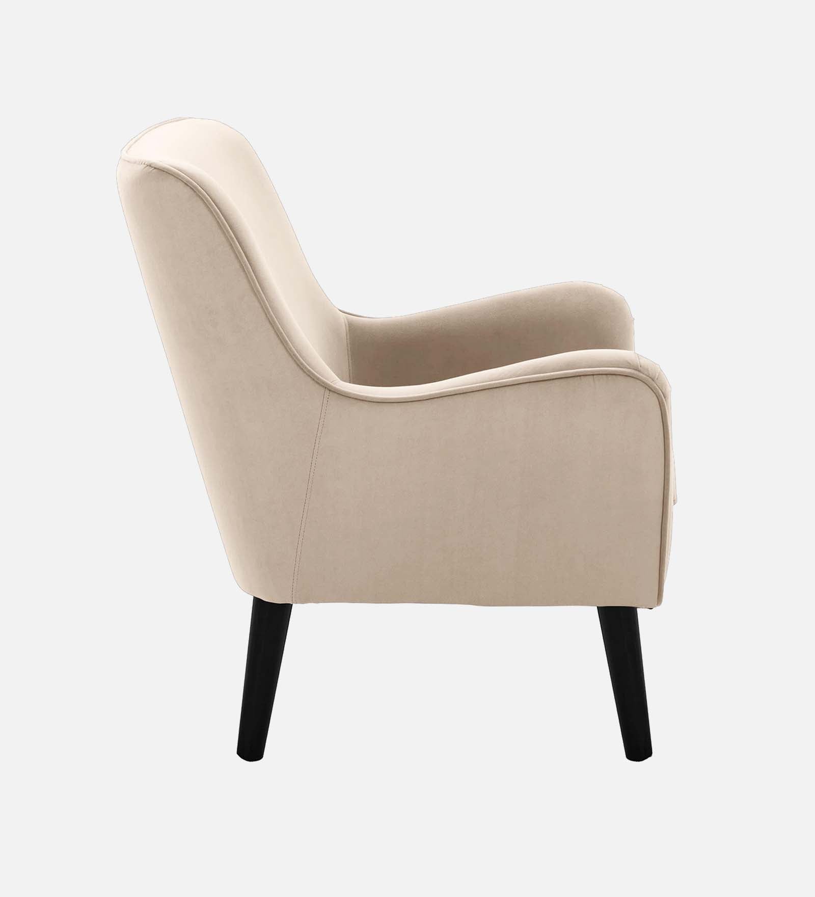 Ame Velvet Upholstered Arm Chair In camel beige Colour - Febonic Living