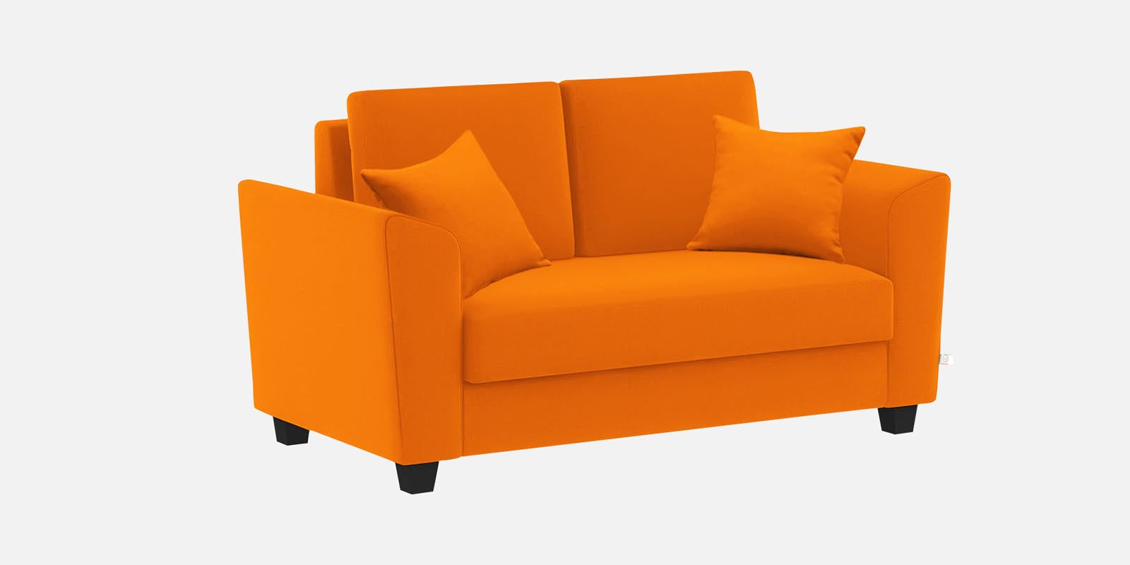 Daku Fabric 2 Seater Sofa In Vivid Orange Colour - Febonic Living