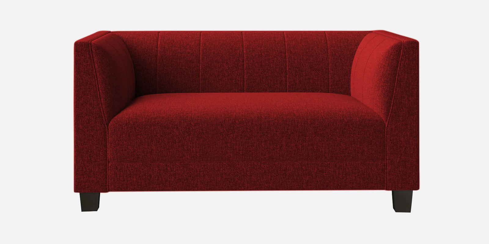 Chastin Fabric 2 Seater Sofa In Blood Maroon Colour