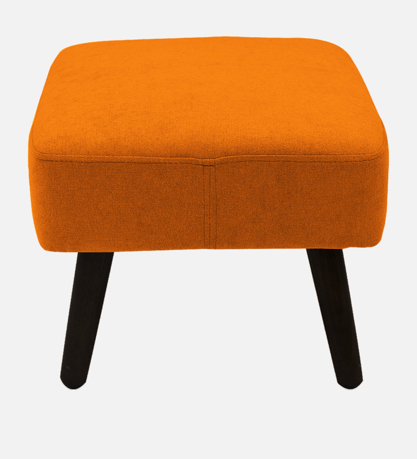 Luke Fabric Foot Stool In Vivid Orange Colour - Febonic Living