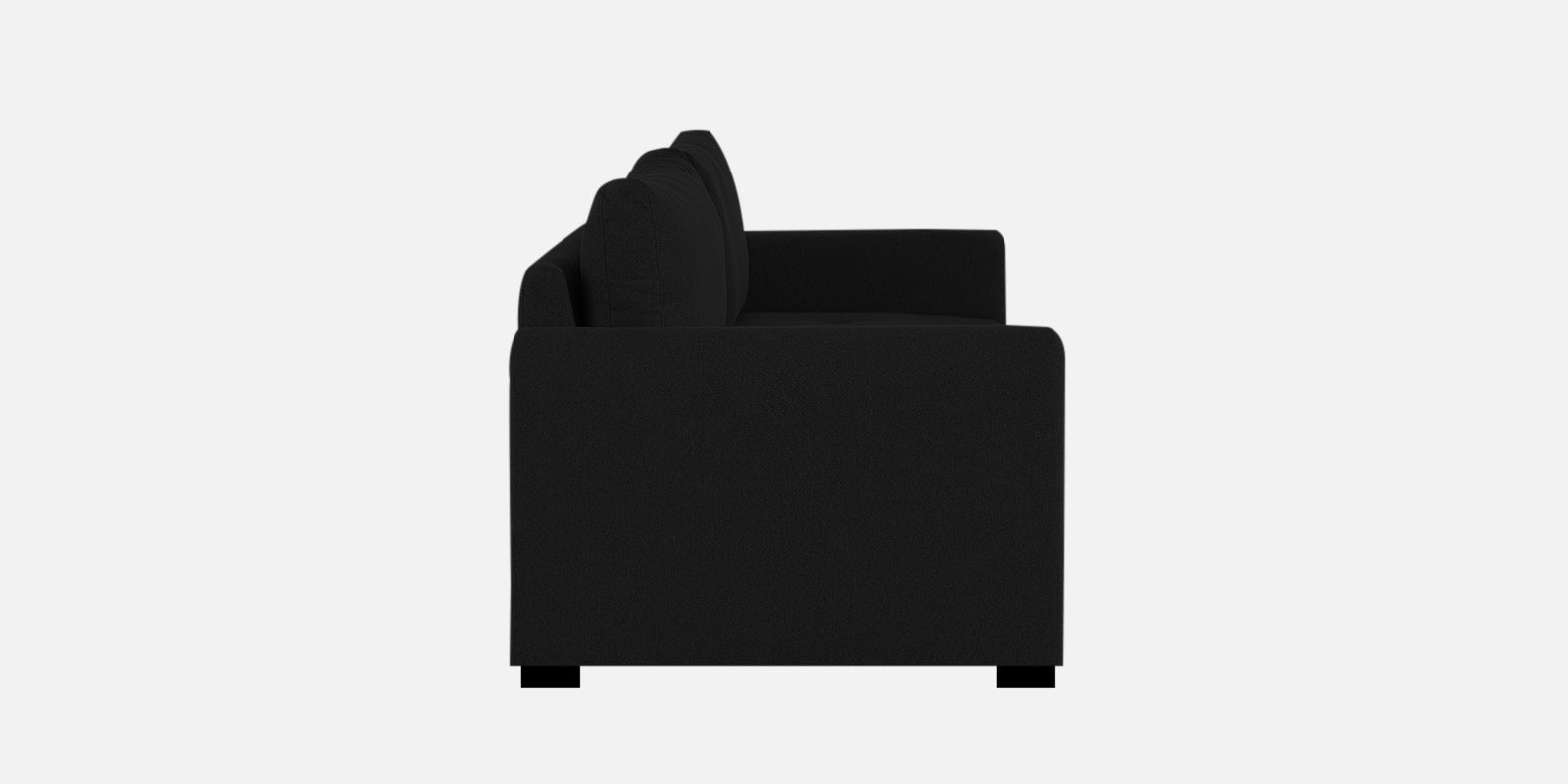 Sigma Fabric 3 Seater Sofa In Zed Black Colour - Febonic Living