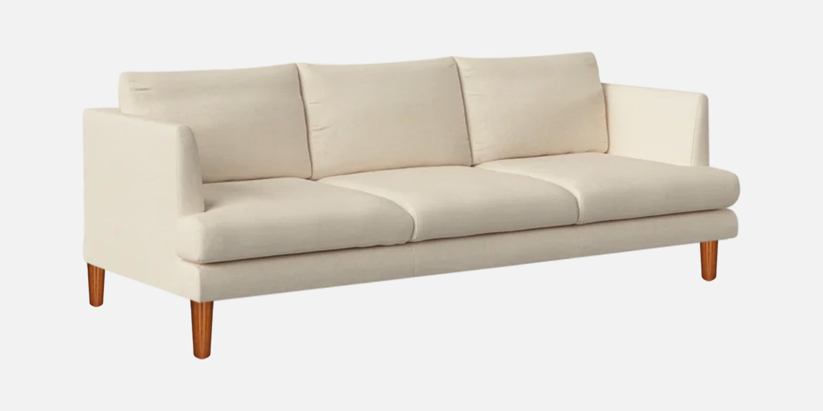 Sokun Fabric 3 Seater Sofa in Ivory Cream Colour