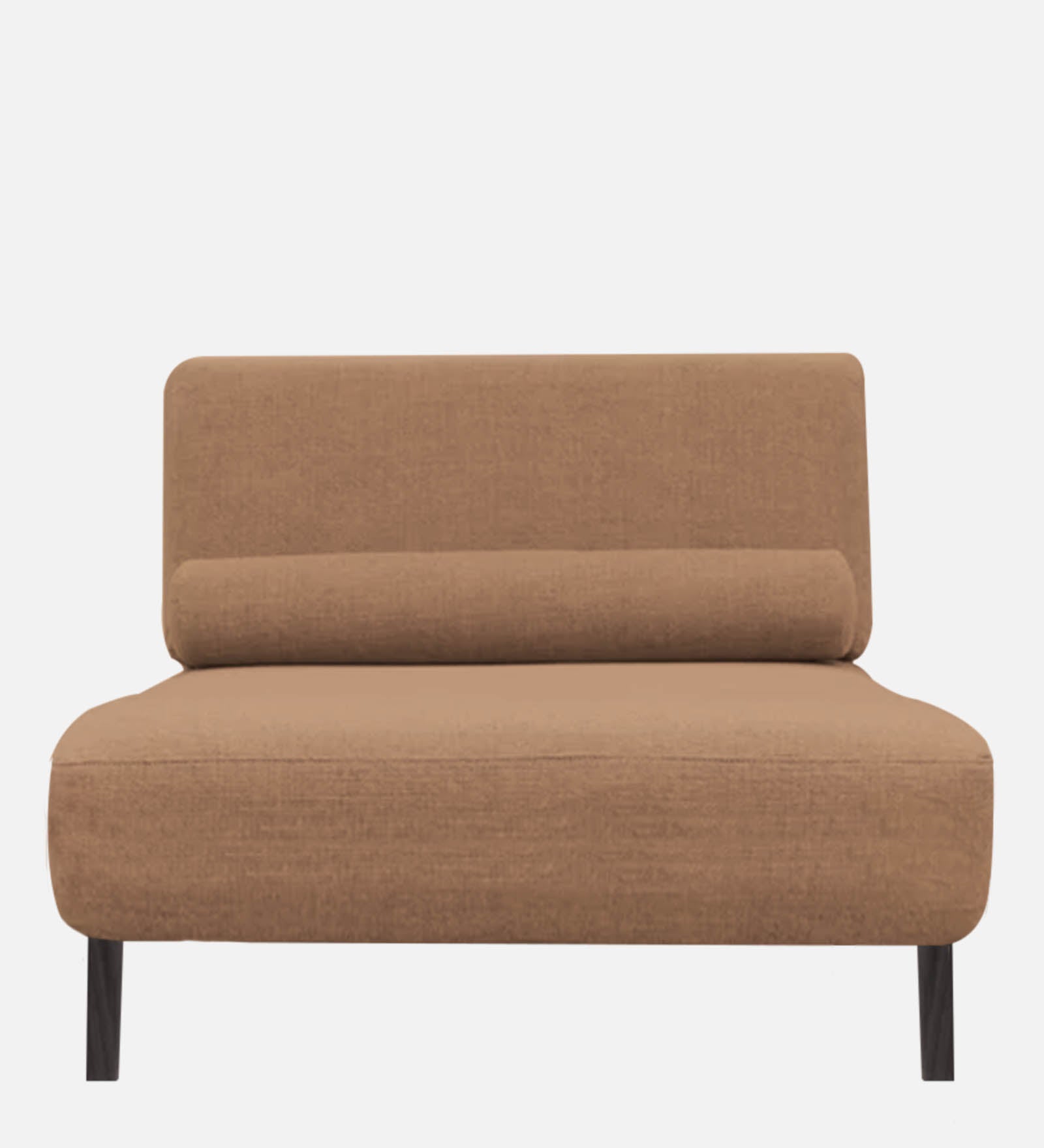 Noce Fabric Armless Chaise Lounger In Cookie Beige Colour - Febonic Living