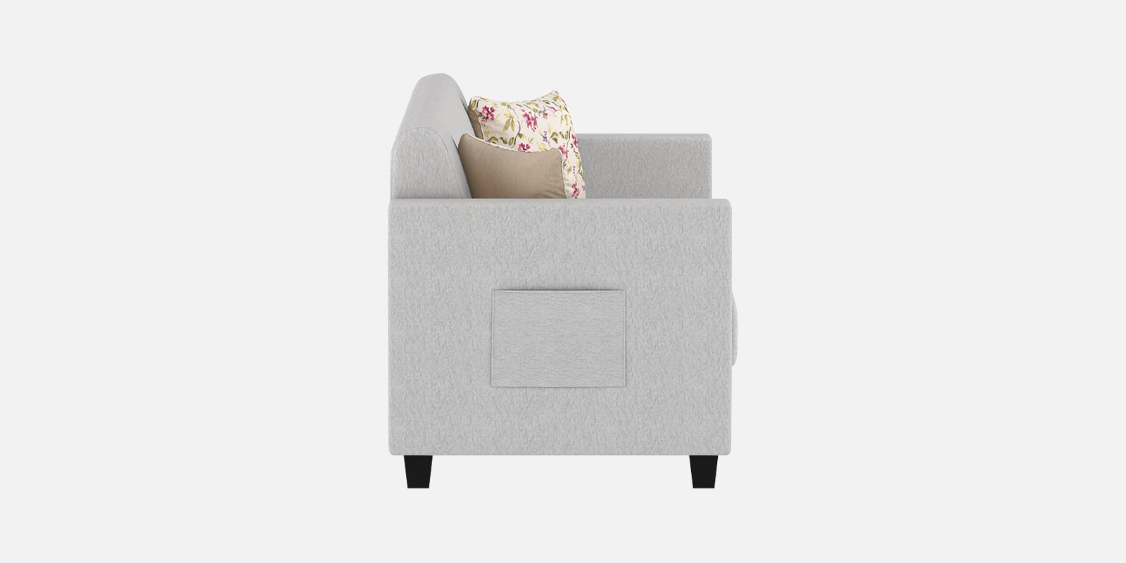 Gozi Fabric 3 Seater Sofa In Lit Grey Colour - Febonic Living