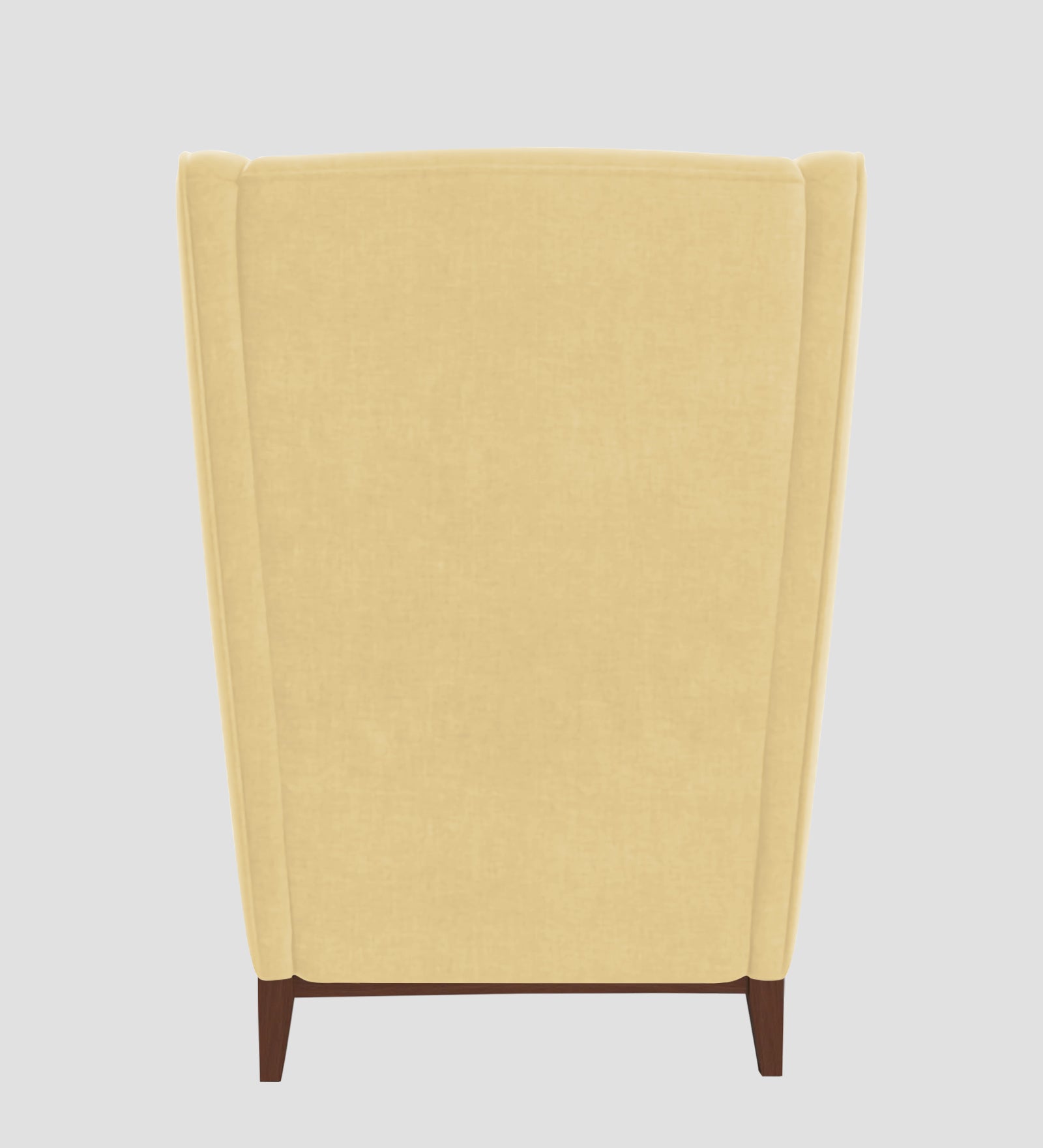 Suri Velvet Wing Chair In Sandy Beige Colour - Febonic Living