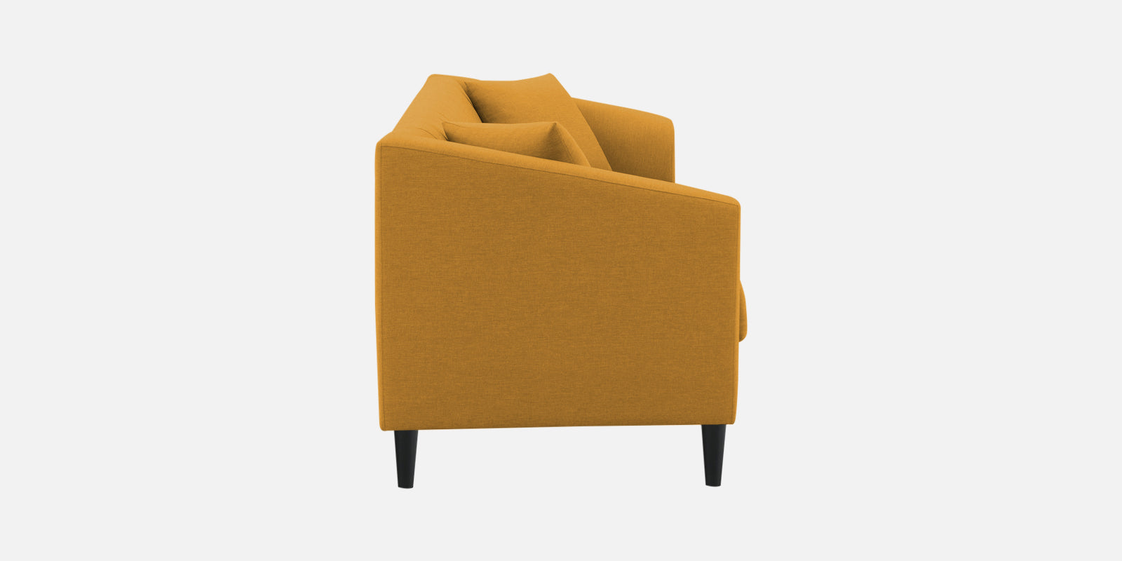 Polon Fabric 3 Seater Sofa In Corn Yellow Colour - Febonic Living