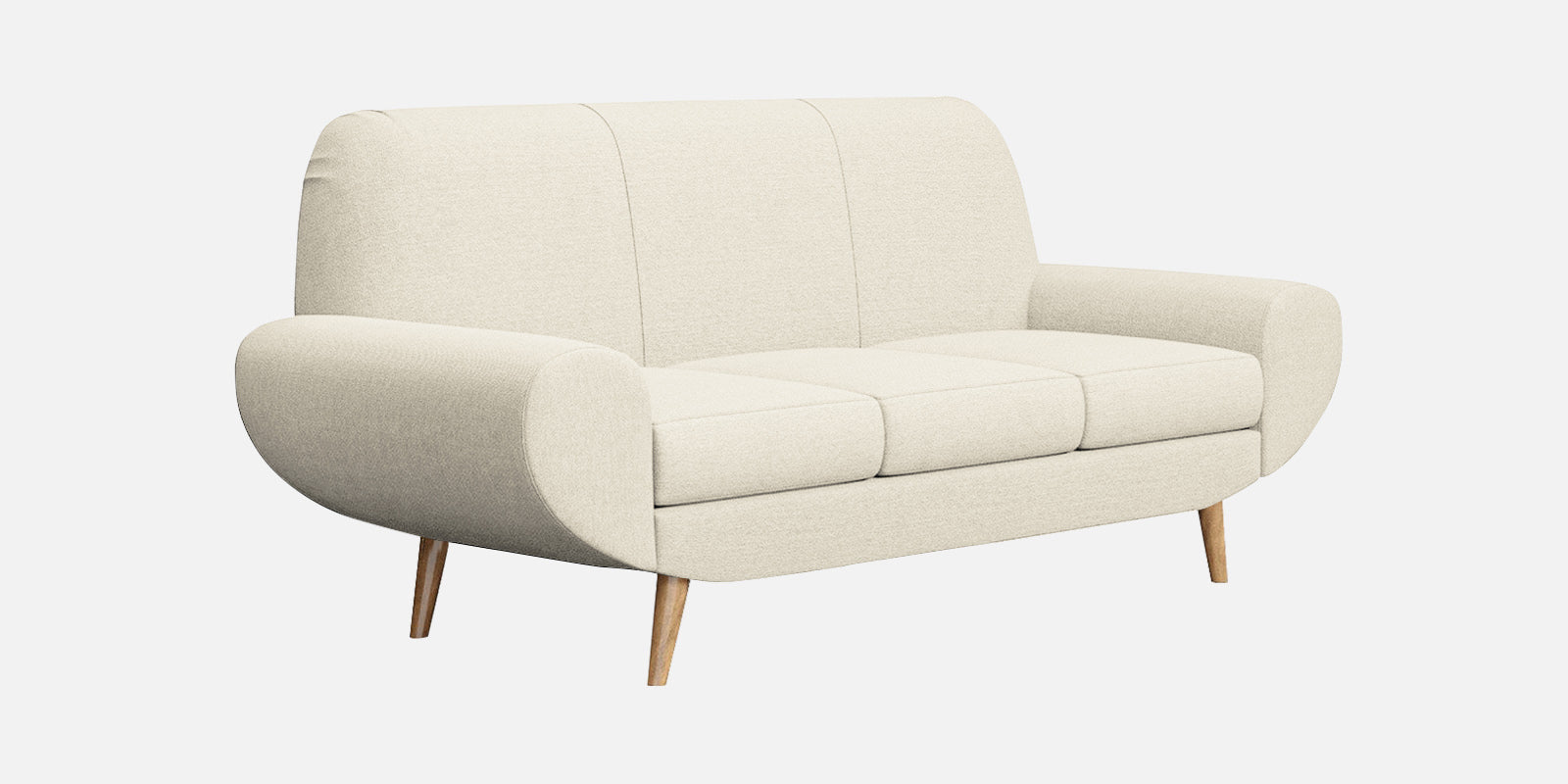 Jessy Fabric 3 Seater Sofa In Ivory Cream Colour - Febonic Living