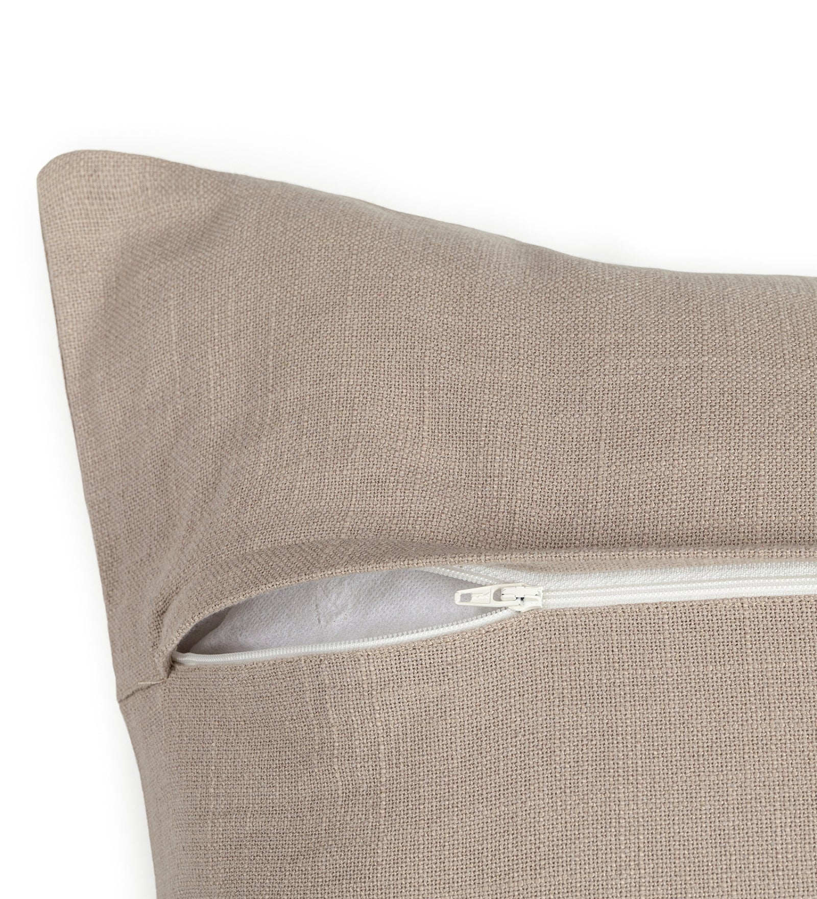 Dulles Jute Fabric (24x 24in) Sofa Pillows In Kadhi Beige Colour (Pack of 2) - Febonic Living