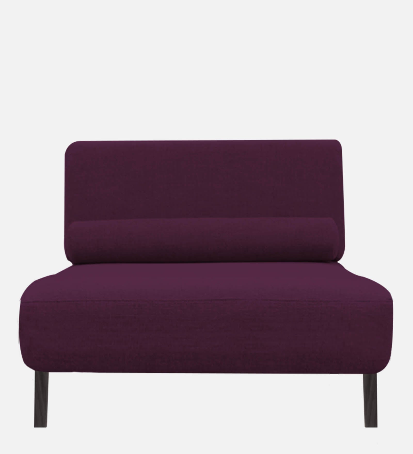 Noce Fabric Armless Chaise Lounger In Greek Purple Colour - Febonic Living