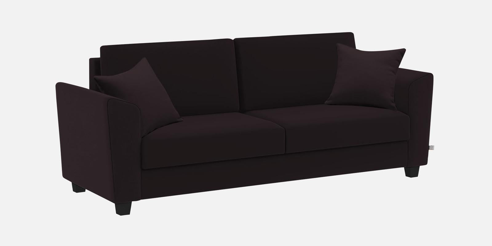 Daku Fabric 3 Seater Sofa In Cara Brown Colour - Febonic Living