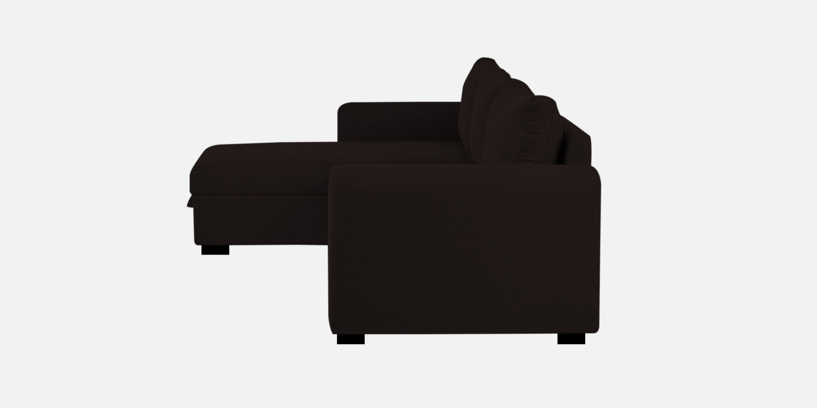 Sigma Fabric RHS Sectional Sofa (3+Lounger) In Cara Brown Colour - Febonic Living