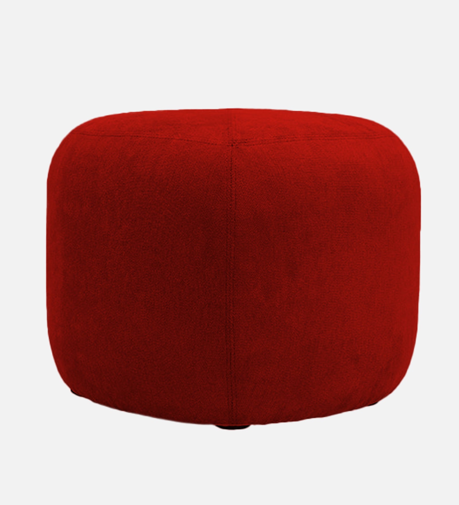 Keori Fabric Pouffe In Ruby Red Colour - Febonic Living