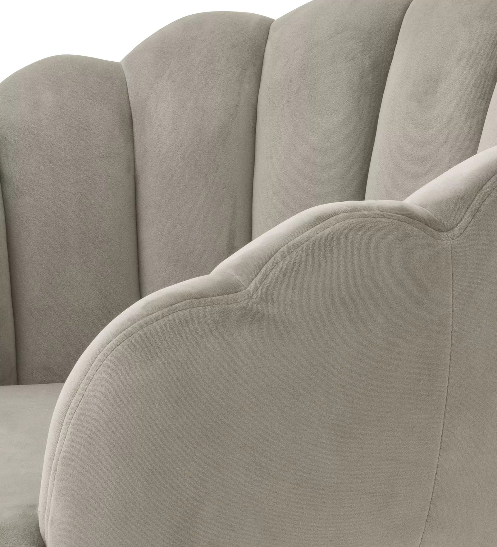Bruno Velvet Swivel Chair In Cream Beige Colour - Febonic Living