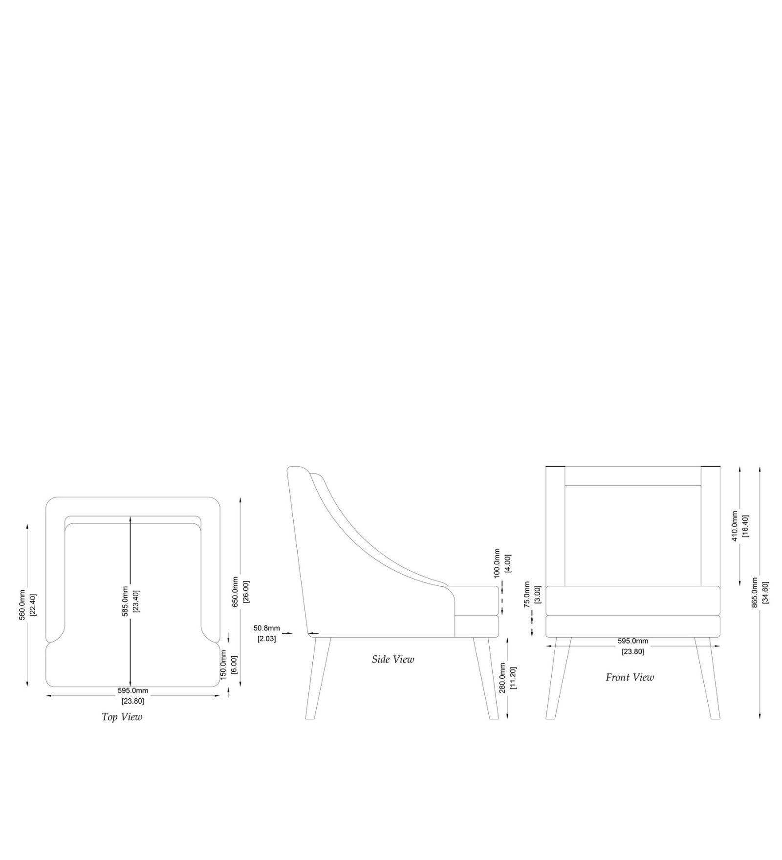 Moly Floral Print Fabric Accent Chair in Multi Colour - Febonic Living