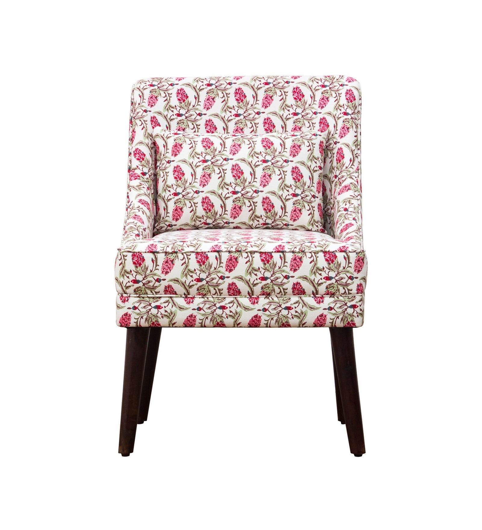 Moly Floral Print Fabric Accent Chair in Multi Colour - Febonic Living