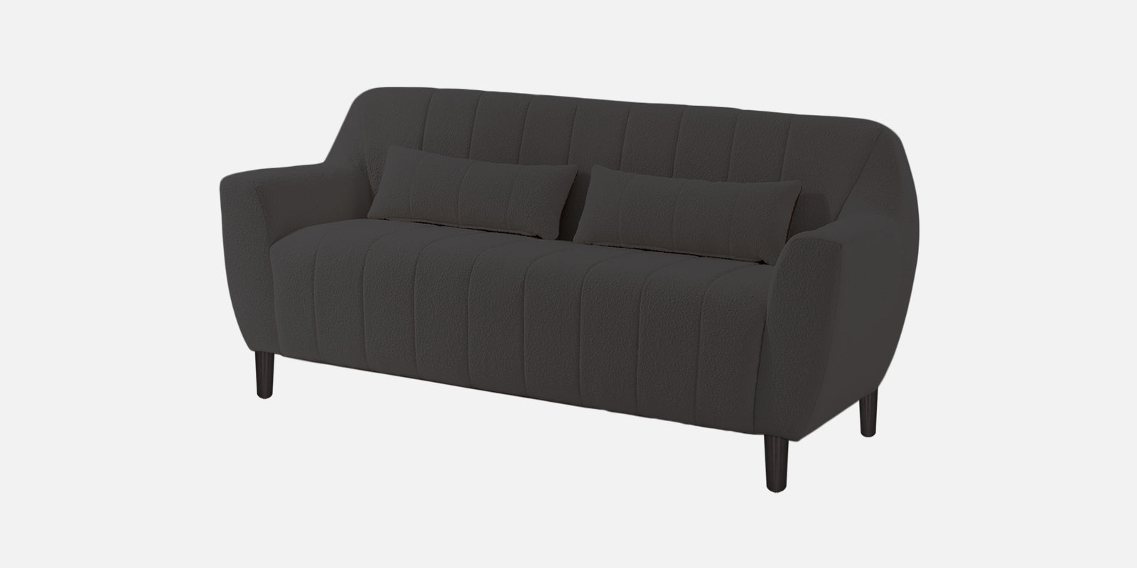 Nesco Boucle Fabric 2 Seater Sofa In Avio Grey Colour - Febonic Living