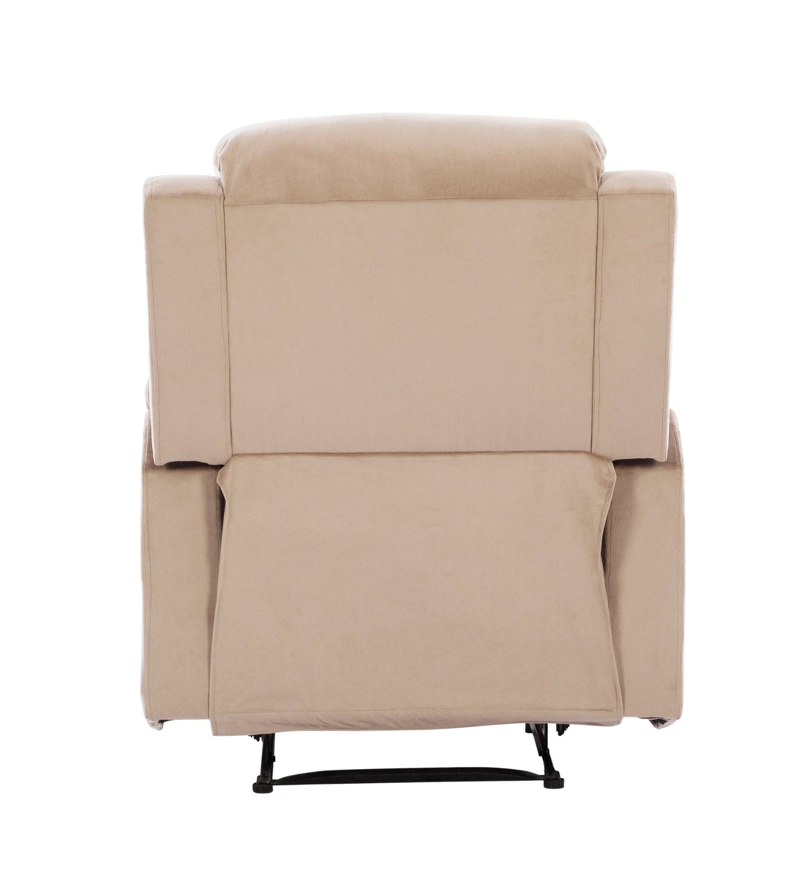 Yama Velvet 1 Seater Motorized Recliner In Camel Beige Colour - Febonic Living