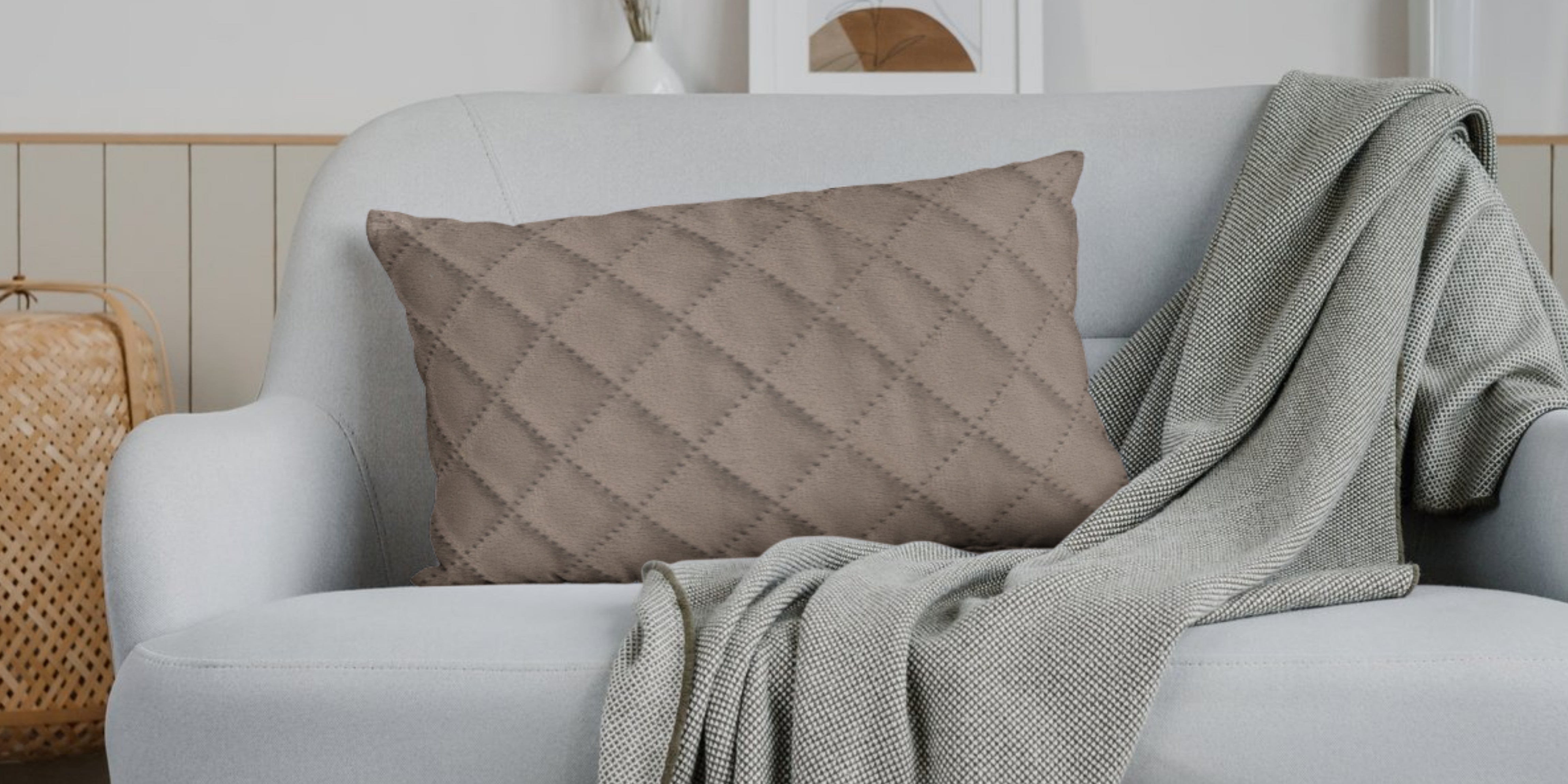 Velvet Quilted Fabric Swatch Peru Brown 04 Code - Febonic Living