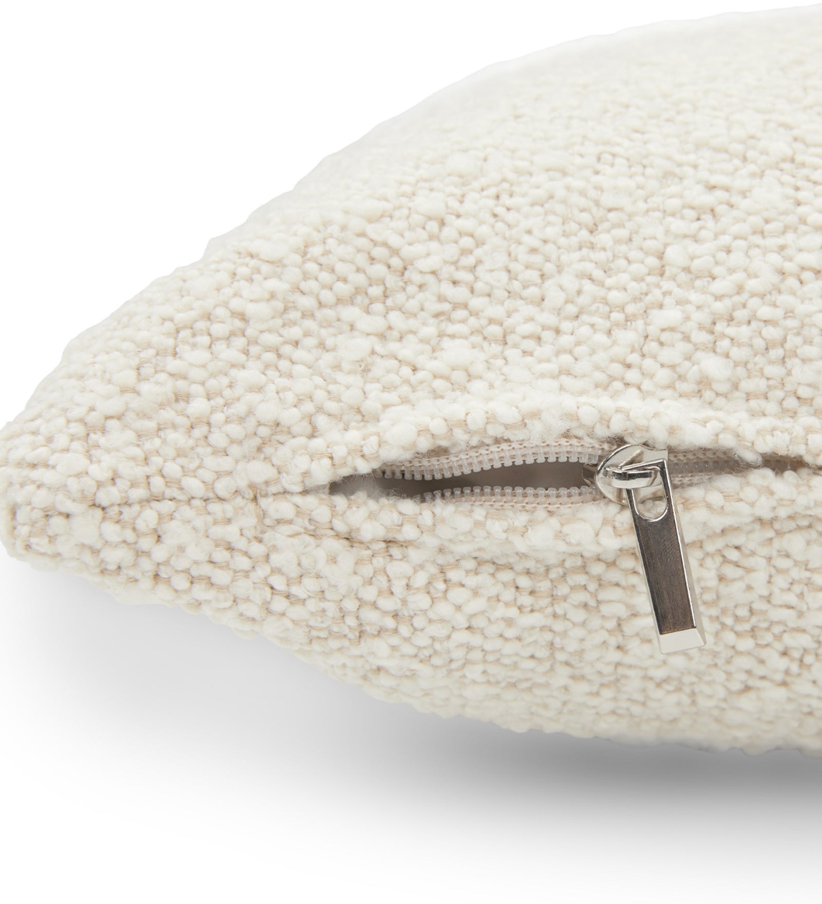 Gabi Boucle (20x12) Fiber Pillows In Shell White Colour (Pack of 2) - Febonic Living