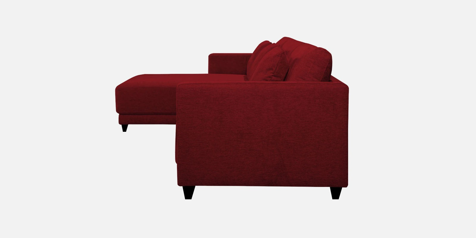 Kera Fabric RHS Sectional Sofa (3+Lounger) In Blood Maroon Colour - Febonic Living