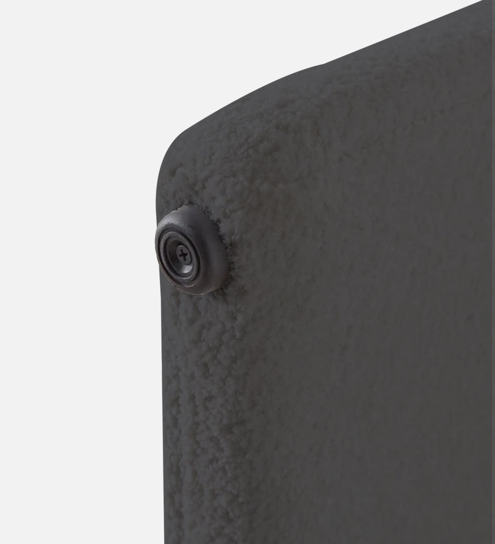 Olive Boucle Foot Stool In Avio Grey Colour - Febonic Living