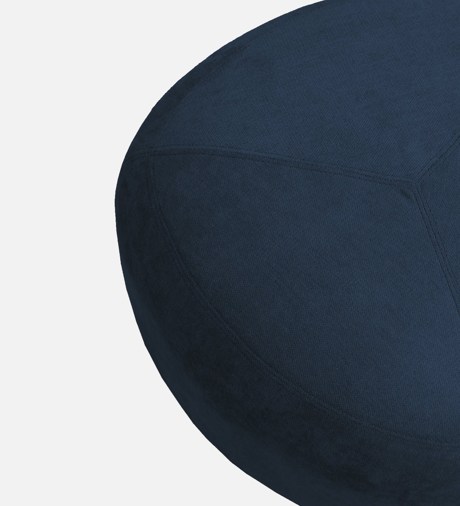 Keori Fabric Pouffe In Denim Blue Colour - Febonic Living
