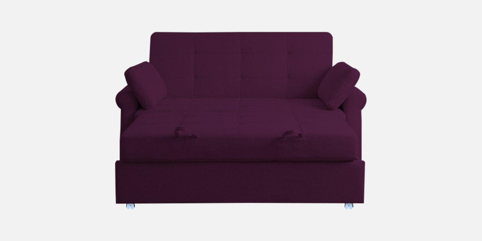 Fornia Fabric 3 Seater Pull Out Sofa Cum Bed In Greek Purple Colour - Febonic Living