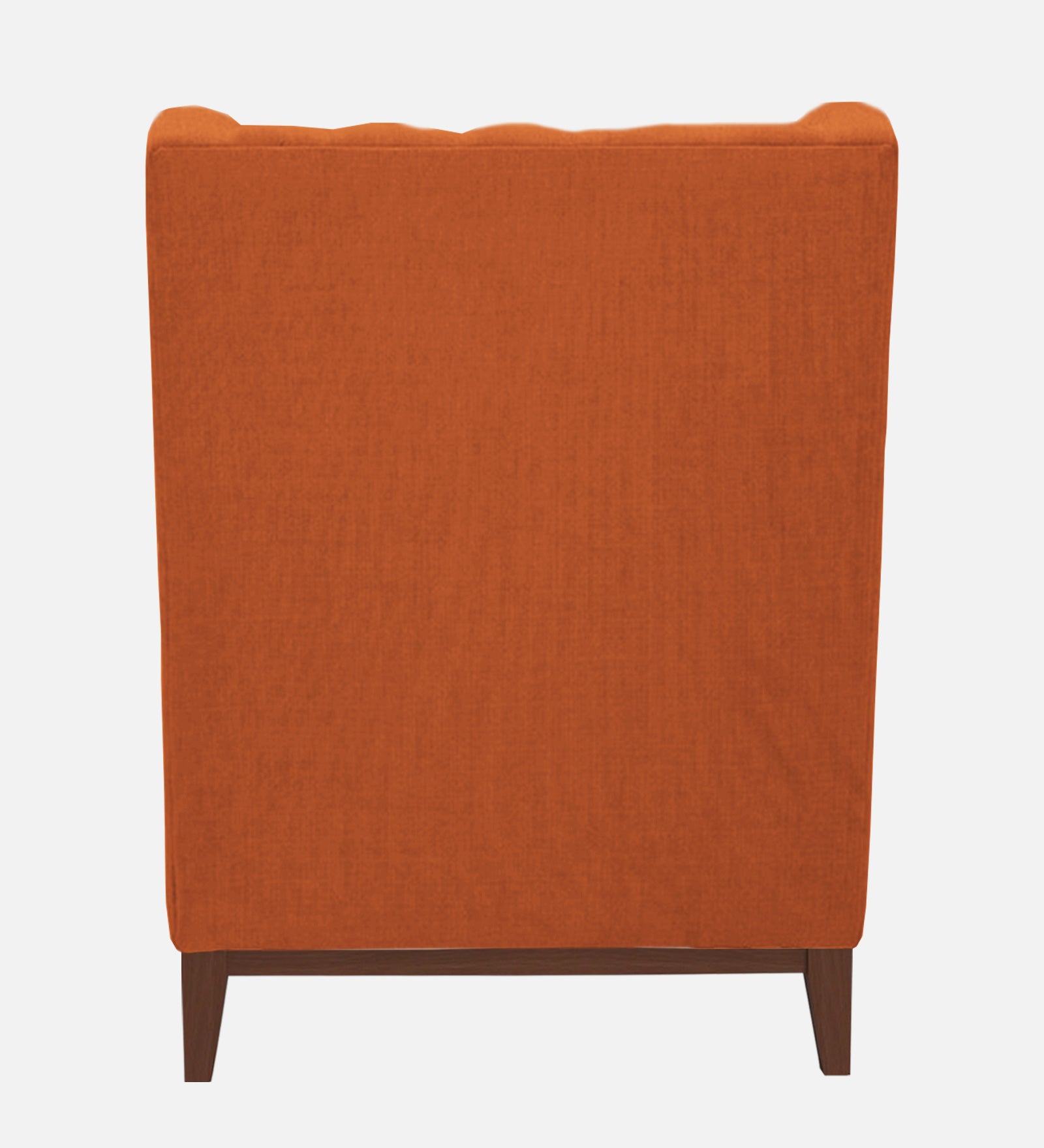 Kuchi Fabric Wing Chair In Vivid Orange Colour - Febonic Living