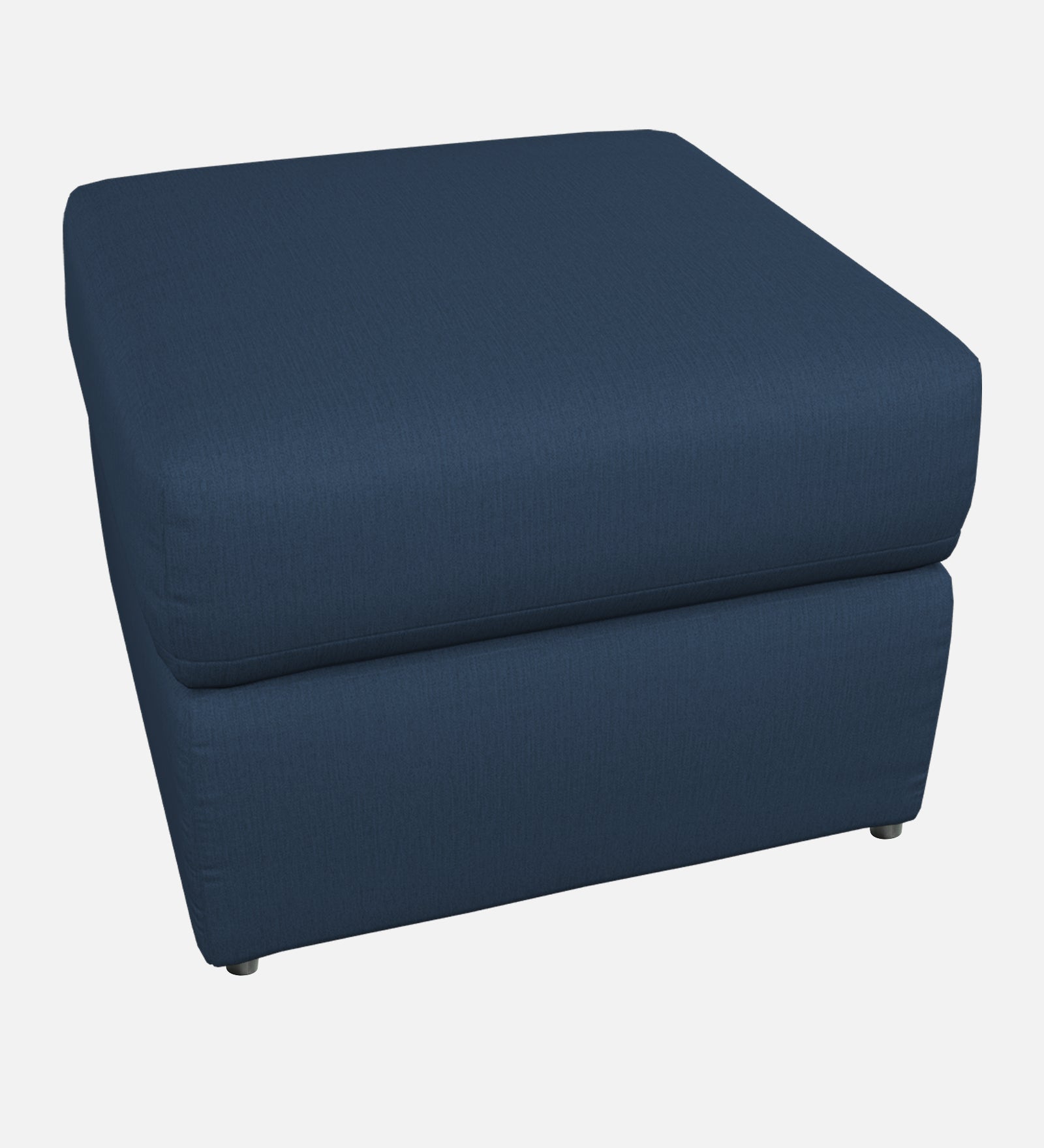 Penny Fabric Ottoman In Denim Blue Colour With Storage - Febonic Living